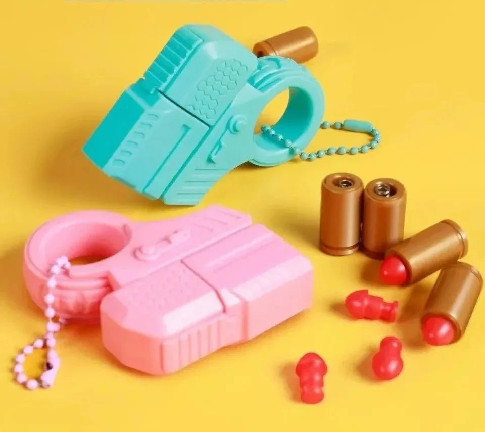 Mini Fidget Toy Gun Keychain